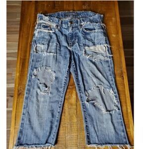 Joe's Jeans The Rocker Fit Ripped Cut Offs SZ 30